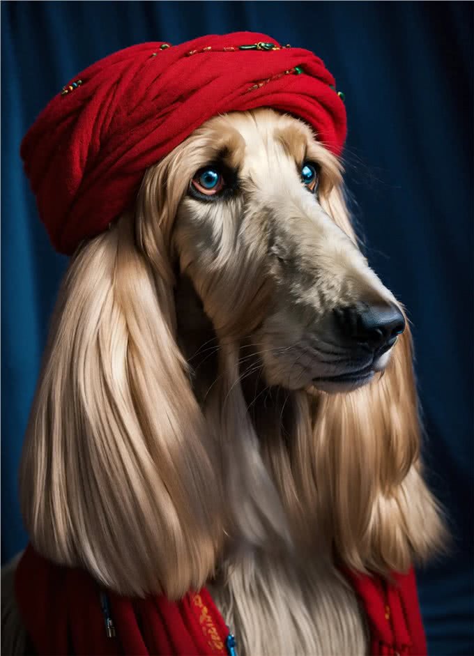 迷人飘逸的阿富汗猎犬—阿富汗猎犬